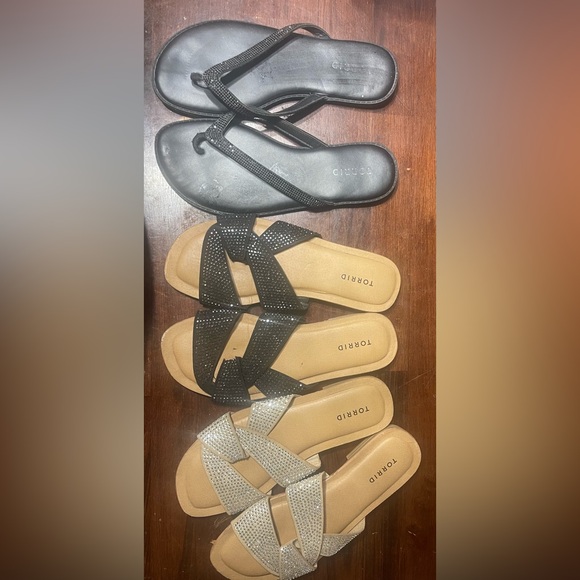 Set of 3 torrid sandals size 7W - Picture 1 of 1